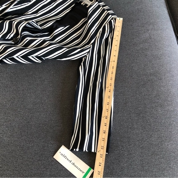 Nwt Alfred Dunner black & white crepe stripe single breasted v-neck blazer - Picture 10 of 10